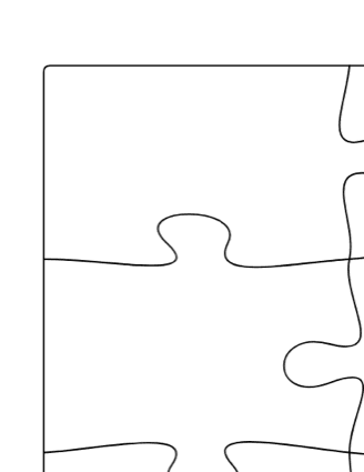 8 Piece Puzzle Template — free printable blank jigsaw outline, 8 pieces on US Letter paper
