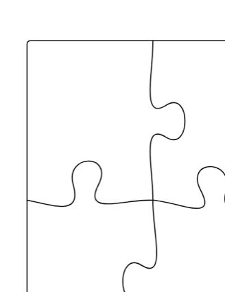 9 Piece Puzzle Template — free printable blank jigsaw outline, 9 pieces on US Letter paper