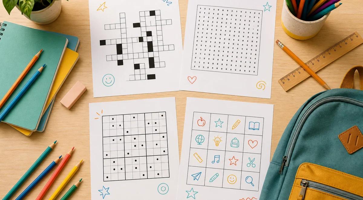 Back to school puzzle activities for the classroom